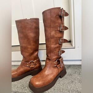 For Sale: Brand New Brown Buckle Boots (EU 38 / US 7)